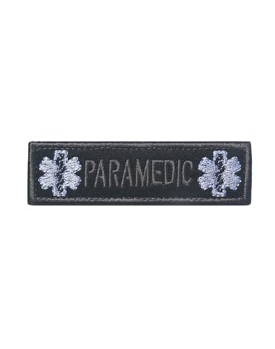 American Star of Life=Taktische Stickerei-Aufnäher, Rettungstuch-Armbänder, DIY kann auf Kleidung, Rucksäcken, Hüten und militärischen Geräten angebracht werden (V00332-5 langer schwarzer Streifen) von JIEHERAY