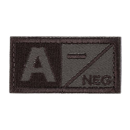 Bestickter Aufnäher – NES, POS Tactical Blood Type Seal (Größe 5 x 2,5 cm, 1 bestickter Aufnäher pro Packung) (A-Typ) von JIEHERAY