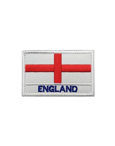 England - Bestickte Aufnäher, rechteckige Militärabzeichen, taktische Klettverschlüsse und Rucksäcke, Mütze, Jacke, Hose mit Klettverschluss (Größe 8 x 5 cm, 1 Stück) von JIEHERAY