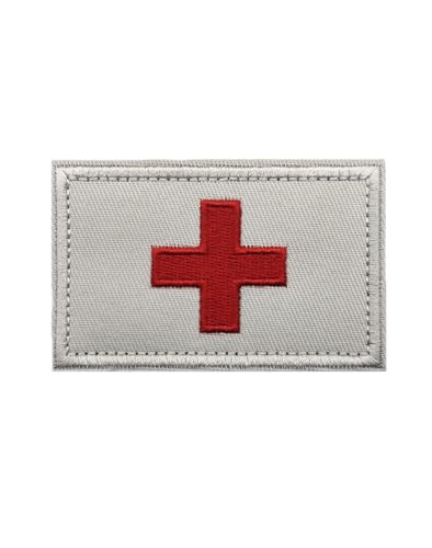 JIEHERAY (1 Stück) Schweizer Flagge Stickerei Patch, 8 x 5 cm Schweizer Taktische Flagge Emblem, Armband Stickerei Patch, Hut, Kleidung Patch (Weiß) von JIEHERAY