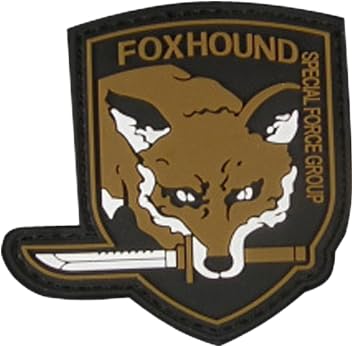 JIEHERAY Fox Jagdhund Special Forces Tactical Military Moral PVC Patch Game Anime Dress Up Supplies (8,9 x 7,9 cm, 1 Stück) (braun) von JIEHERAY