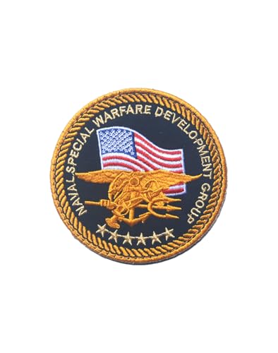 JIEHERAY Naval Special Operations Development Group Military Patch, gesticktes Emblem der amerikanischen Flagge, Klettverschluss Design (9,4 cm, 1 Stück) (V249) von JIEHERAY