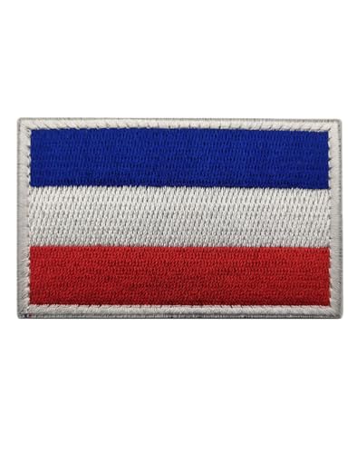 JIEHERAY Taktischer Aufnäher mit Nationalflagge, Klettverschluss, gepaart mit Rucksack, Hut, Jacke, Hose, Abzeichen-Armband, Größe 8 x 5 cm, 1 Stück von JIEHERAY