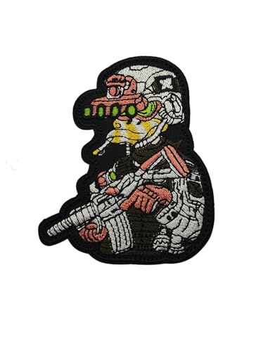 JIEHERAY Taktischer Stickaufnäher, Tiermotiv, Militär-Stil, Klettverschluss-Rückseite (1 Stück) (2) von JIEHERAY