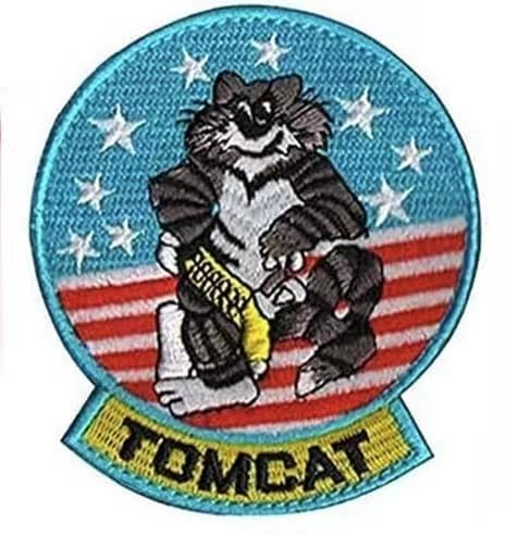 Patriotischer Stickerei-Aufnäher zum Aufbügeln auf ehrgeiziger Wolke, selbstklebende Rückseite (Tomcat) von JIEHERAY