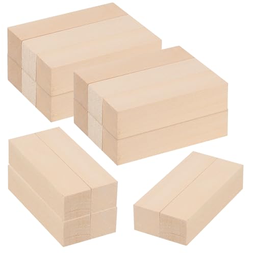 JIEHIN 18 Stück Lindenholz zum Schnitzen, 10x2,5x2,5cm Holzblöcke Schnitzholz Rohlinge, Holz Schnitzblöcke Lindenholz zum Basteln DIY Schnitzen von JIEHIN