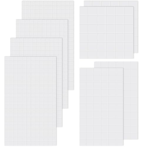 JIEYAO 1260 Stück 3D Klebepads Doppelseitig, Schaumstoff Klebestreifen Weiß Selbstklebend Klebepads für für Papier Kunststoff Metall 8 Blatt Beidseitiges Klebeband Klebepunkte 6/12/16 mm von JIEYAO