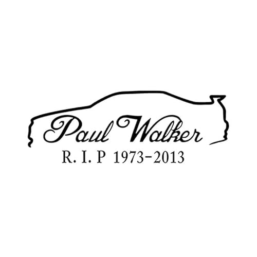 JIFENLI Autoaufkleber 20 * 7CM PAUL WALKER Skyline R34 Memorial RIP reflektierende Autoaufkleber Motorrad Aufkleber schwarz/weiß von JIFENLI