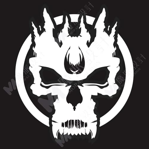JIFENLI Cool Skull Aufkleber Kreatives Auto Laptop Stoßstange Kratzer Wasserdicht Dekorativ Aufkleber Pvc, 15Cm JIFENLI Cool Skull Aufkleber Kreatives Auto Laptop Stoßstange Kratzer Wasserdicht Dekorativ Aufkleber Pvc, 15Cm von JIFENLI