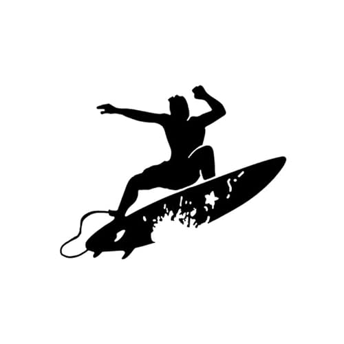 JIFENLI Urkomische Surf Welle Hawaiianische Trim Auto Aufkleber Vinyl Silhouette Extreme Sport Scratch Trim, 16Cm JIFENLI Urkomische Surf Welle Hawaiianische Trim Auto Aufkleber Vinyl Silhouette Extreme Sport Scratch Trim, 16Cm von JIFENLI