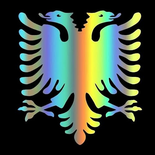 JIFENLI Vinyl Aufkleber Albanisch Doppelköpfig Adler Auto Kratzer Aufkleber Wasserdichte Auto Trim Lkw Stoßstange, 15Cm JIFENLI Vinyl Aufkleber Albanisch Doppelköpfig Adler Auto Kratzer Aufkleber Wasserdichte Auto Trim Lkw Stoßstange, 15Cm von JIFENLI