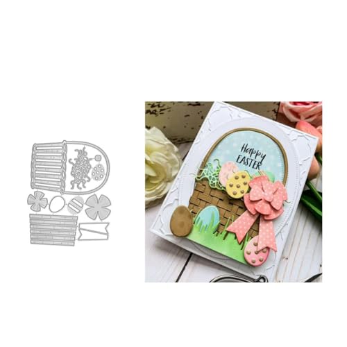 Eier Bogen Korb Stanzschablonen Ostern Stanzen für DIY ScrapBooking Album Dekorative Papier Handwerk und Karten Herstellung von JIHFOHHA