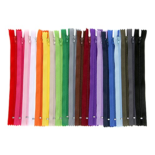 JIHUOO 20 Stück 30 cm Bunte Reißverschlüsse Nylon Spiralreißverschlüsse Reissverschluss Näh Reißverschlüsse Reißverschluss Zipper für Schneiderarbeiten Kleidung Taschen von JIHUOO