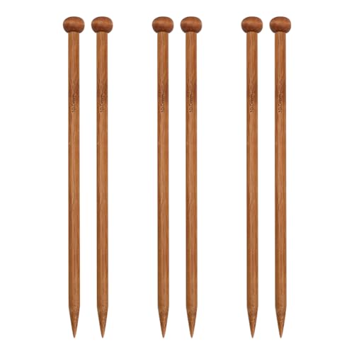 6 Stück Holz-Stricknadeln, Einzelpunkt-Stricknadeln, Holz, gerade Stricknadeln, dicke Stricknadeln, Häkelzubehör für Anfänger, handgefertigt, 10 mm 6 Stück Holz-Stricknadeln, Einzelpunkt-Stricknadeln, Holz, gerade Stricknadeln, dicke Stricknadeln, Häkelzubehör für Anfänger, handgefertigt, 10 mm von JIHUOO