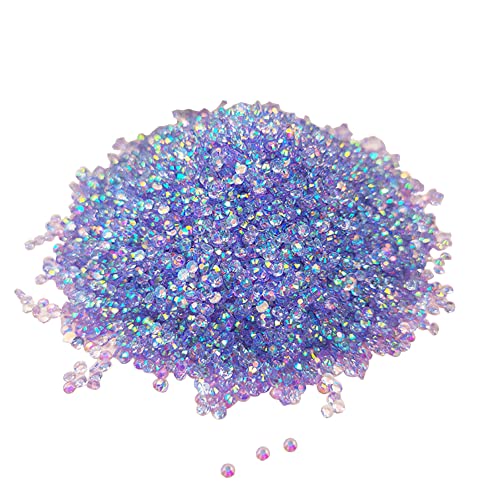 JIHUOO 10000 Stücke Harz Nägel Strasssteine Glitzersteine Schmucksteine Nagel Steine Strass für Kleidung Schuhe Taschen Violett von JIHUOO