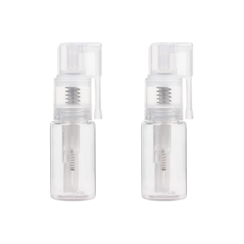 JIHUOO 2 Stück 35 ml Kunststoff-Glitzer-Staubwedelsprüher Haarpudersprüher Trockenpulver Pumpflasche leere Glitzer-Sprühflasche Scrapbooking Sprüher Haarfaser-Applikator von JIHUOO