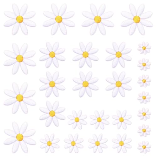 JIHUOO 40 Stück 4 Größen Gänseblümchen Blumen Aufbügler Stickerei Blume Applikation Patches Niedlich Rucksack Patches Ästhetische dekorative Flicken für Jeans Kleidung Reparatur Flicken JIHUOO 40 Stück 4 Größen Gänseblümchen Blumen Aufbügler Stickerei Blume Applikation Patches Niedlich Rucksack Patches Ästhetische dekorative Flicken für Jeans Kleidung Reparatur Flicken von JIHUOO