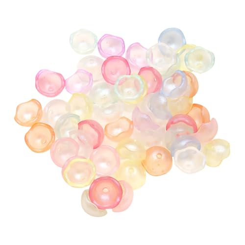 JIHUOO Acryl-Blumen-Perlenkappen, transparent, leuchtet im Dunkeln, ästhetische Blumenperlen, niedliche Glitzerperlen, Quallen-Charm-Perlen, Windspiel-Perlen, Schmuckherstellung, ca. 84 Stück JIHUOO Acryl-Blumen-Perlenkappen, transparent, leuchtet im Dunkeln, ästhetische Blumenperlen, niedliche Glitzerperlen, Quallen-Charm-Perlen, Windspiel-Perlen, Schmuckherstellung, ca. 84 Stück von JIHUOO
