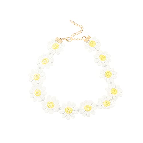 JIHUOO Gänseblümchen Spitze Halsketten Blumen Choker Halsketten Halsreif Tattoo Halsband Spitze Kette Schmuck für Frauen Mädchen von JIHUOO