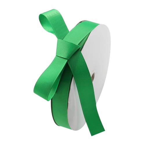 Ripsband, einfarbig, 2,5 cm x 91,4 m, Geschenkverpackung, Schleifen, Kranz, Dekorationsband für Dekoration, Grün von JIHUOO