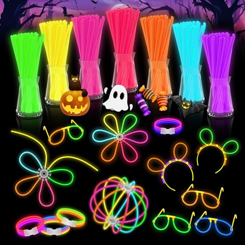 JIJI&CUI Super Bright Knicklichter, 378 Leuchtstäbe Knicklichter Set, Neon Leuchtstäbe Party Pack, Leuchtspielzeug für Kinder Leuchtarmbänder, Neon-leuchtendes dunkle Party von JIJI&CUI