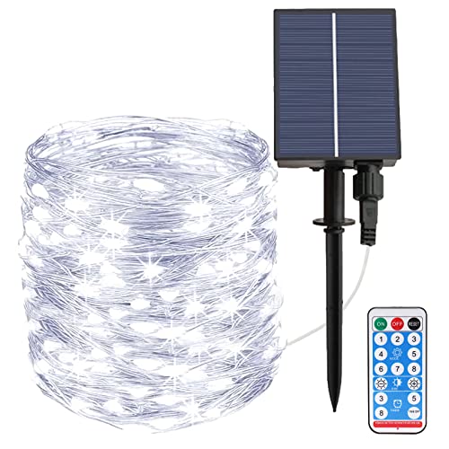 JIMACRO Solar Lichterkette Outdoor, 30M 300 LED LED String Lichter Garten im Freien, Wasserdichte String Lights mit Großem Solarpanel, 8-Moden Dekorative Lichter für Garten Patio Yard Bäume von JIMACRO