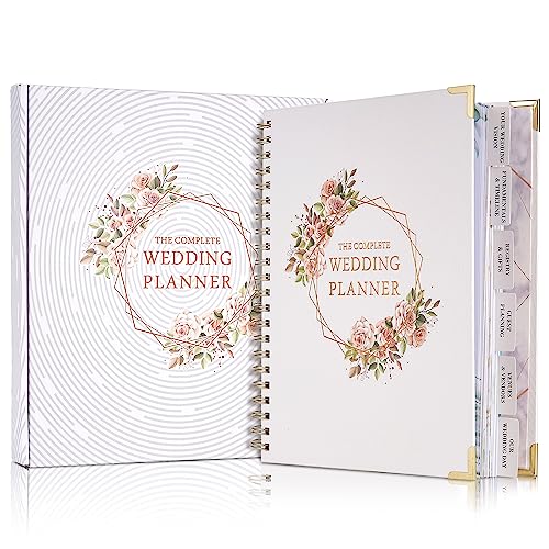 JIMBON Wedding Planner Buch, Englische Version Hochzeitsplaner Buch 188 Seiten ,Enthält eine Checkliste, Einen Zeitplan,Tolles Geschenk zur Verlobung von JIMBON