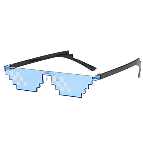 JIMINISO 8 Bit Thug Life Sonnenbrille Pixelated Men Women Brand Party Eyeglasses Mosaic UV400 Vintage Eyewear Unisex Geschenk Spielzeug Brille von JIMINISO