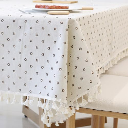 JIN DOUDOU Antifouling Tischdecke 40x60cm Baumwolle Leinen Elegante Tischdecke Waschbare Küchentischabdeckung für Speisetisch Picknick-Party Tischdecke. von JIN DOUDOU