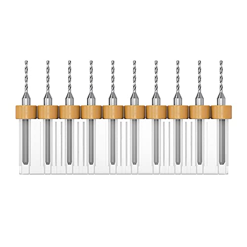 JINFEUGE Wolframkarbid-Spiralbohrer, Größen Für Leiterplatten, Schmuck, Cnc, Weichmetalle, 10 Stück, Durchmesser 1,1–2 Mm/Diameter 1.1Mm von JINFEUGE