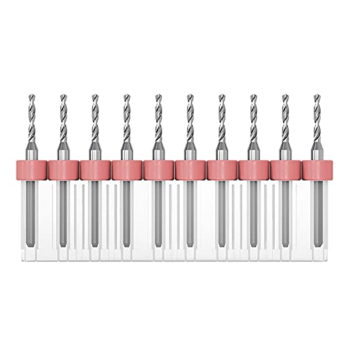 JINFEUGE Wolframkarbid-Spiralbohrer, Größen Für Leiterplatten, Schmuck, Cnc, Weichmetalle, 10 Stück, Durchmesser 1,1–2 Mm/Diameter 1.7Mm von JINFEUGE