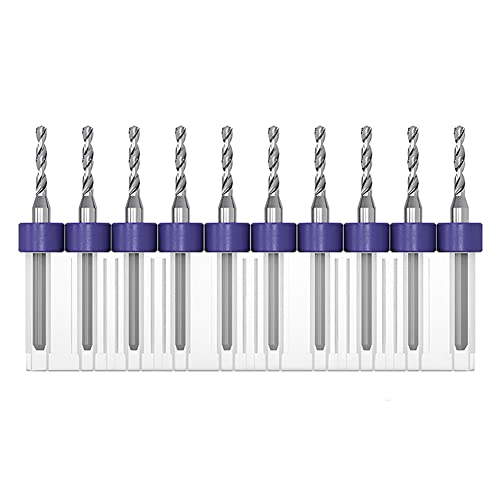 JINFEUGE Wolframkarbid-Spiralbohrer, Größen Für Leiterplatten, Schmuck, Cnc, Weichmetalle, 10 Stück, Durchmesser 1,1–2 Mm/Diameter 1.9Mm von JINFEUGE