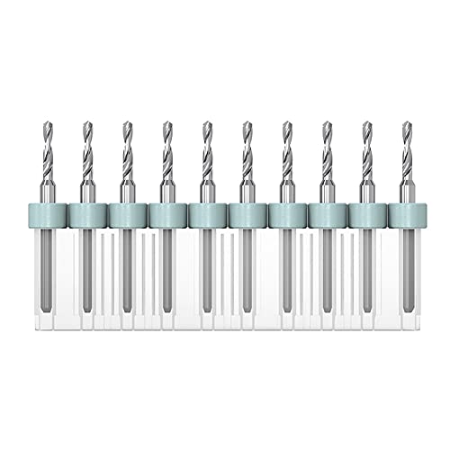 JINFEUGE Wolframkarbid-Spiralbohrer, Größen Für Leiterplatten, Schmuck, Cnc, Weichmetalle, 10 Stück, Durchmesser 1,1–2 Mm/Diameter 2Mm von JINFEUGE