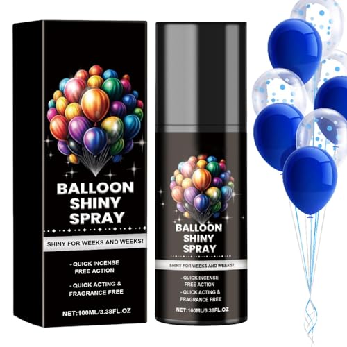 Balloon Shining Spray | 100ml High Shine Balloon Spray - Balloons Shiny Spray, Balloon Spray Enhancer for Lasting Gloss Finish on Latex Balloons von JINGAN