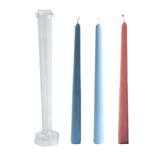 JINGAN Kerzenhalter Stab Kunststoff Kerzengießform | Kerzenformen Zum Gießen | PC Spitzkerzenformen | Konische 3D Dekorationen Wachsguss Kerzenform | Stumpenkerze Candle | Weihnachtsdekoration von JINGAN