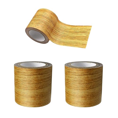 JINJUMEI 2 Rolle Boden Holzoptik Klebeband, Selbstklebend Holzmaserung Panzertape Holzmaserung Reparatur Klebeband Realistische Holzmaserung Reparatur für Laminat Boden Kratzer Möbel (5.7cm x 4.57m) von JINJUMEI