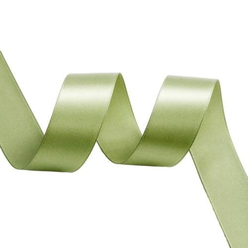 Helles Band für Hochzeitsbasteln und DIY-Dekoration, 25 mm breit, 12 Farben (grün) von JINSBON