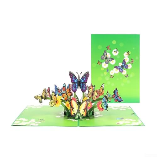 Langlebige Grußkarte mit kreativem 3D-Auswurf-Design, perfekt für besondere Anlässe (Schmetterling C) von JINSBON