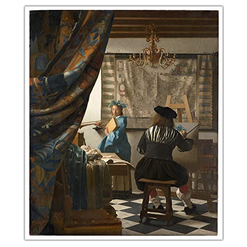 Diamond Painting Kits Die Allegorie der Malerei von Johannes Vermeer Full Drill DIY Crafts For Adults Home Wall Decor 12 * 16In/30 * 40Cm von JINYANZZYJ