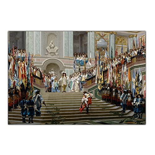 Diamond Painting Kits Jean-Leon Gerome《The Reception for Prince Conde at Versailles》 Full Drill DIY Handwerk für Erwachsene Home Wall Decor 16 * 20 Zoll / 40 * 50 cm von JINYANZZYJ