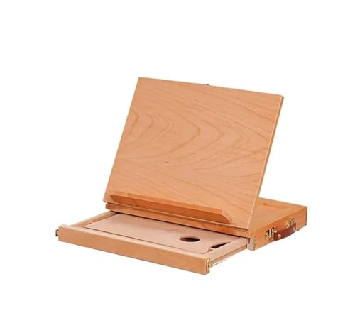 JINYOE Skizzenbox Holz-Skizzenbox mit Schublade, Faltbare Zeichenbrett-Malerei-Aufbewahrungsbox for Malen, Skizzieren FüR Einsteiger，Hobbymaler(S) von JINYOE