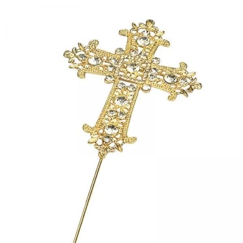 JISADER 3x Religiöse Kreuz Kuchen Topper Herzstück für Gold von JISADER