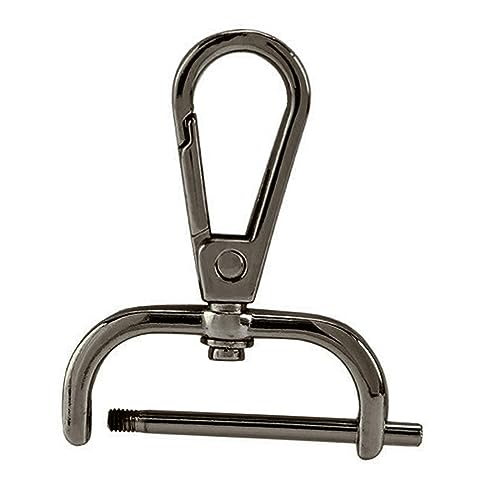 JISADER Drehbare Karabinerverschlüsse, drehbare Karabinerhaken, Schlüsselanhänger-Verschlüsse aus Legierung, Taschen-Handtaschen-Verschlüsse, Clips, 31 mm Schwarz von JISADER