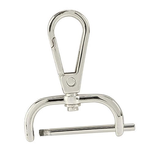 JISADER Drehbare Karabinerverschlüsse, drehbare Karabinerhaken, Schlüsselanhänger-Verschlüsse aus Legierung, Taschen-Handtaschen-Verschlüsse, Clips, 31 mm Silber von JISADER