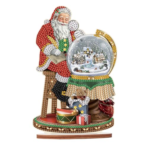 JISHSHAY Diamond Painting Kit DIY Christmas Santa Claus Crystal Ball Special Shaped Crystal Diamond Art Kit DIY Christmas Decor von JISHSHAY