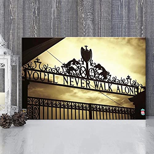 Nostalgische Eisentor Wand Kunst Malerei Wandbild You'll Never Walk Alone Drucke & Poster Leinwand Bilder Kunstwerk für Wohnkultur, 50 * 75cm, ungerahmt von JIUJIUJIU