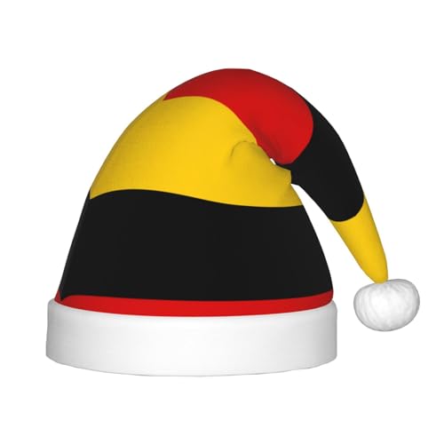 JIUTY Deutsche Flagge, Plüsch-Weihnachtsmannmütze, Weihnachtsmannmütze, Gastgeschenke für Teenager, Weihnachten, Neujahr, Party, Kopfbedeckung, 1 Stück von JIUTY