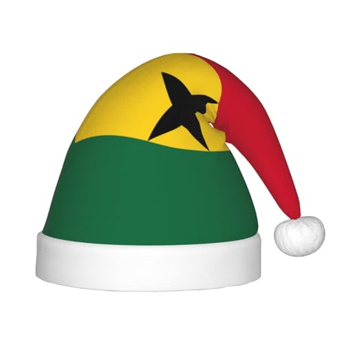 JIUTY Flagge von Ghana, Plüsch-Weihnachtsmannmütze, für Teenager, Weihnachten, Neujahr, Party, Kopfbedeckung, 1 Stück von JIUTY