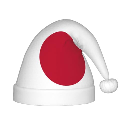 JIUTY Japanische Flagge, Plüsch-Weihnachtsmannmütze, für Teenager, Weihnachten, Neujahr, Party, Kopfbedeckung, 1 Stück von JIUTY