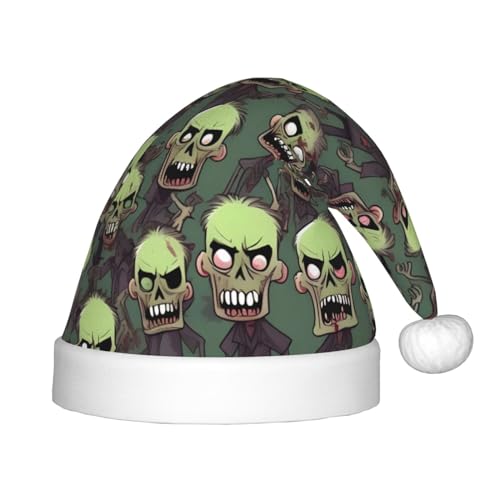 JIUTY Viele Zombies Plüsch-Weihnachtsmannmütze, für Teenager, Weihnachten, Neujahr, Party, Kopfbedeckung, 1 Packung von JIUTY